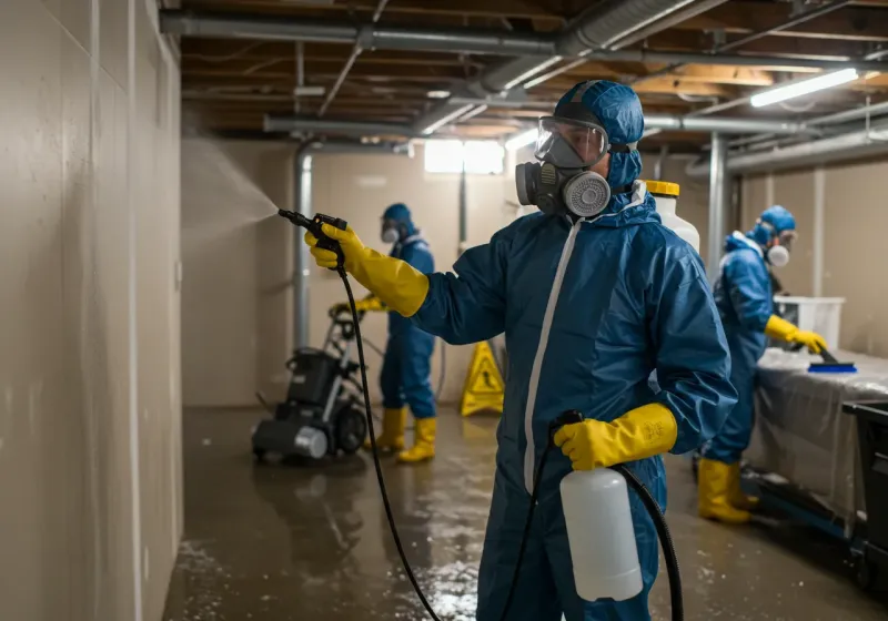 Basement Sanitization and Antimicrobial Treatment process in Draper, UT