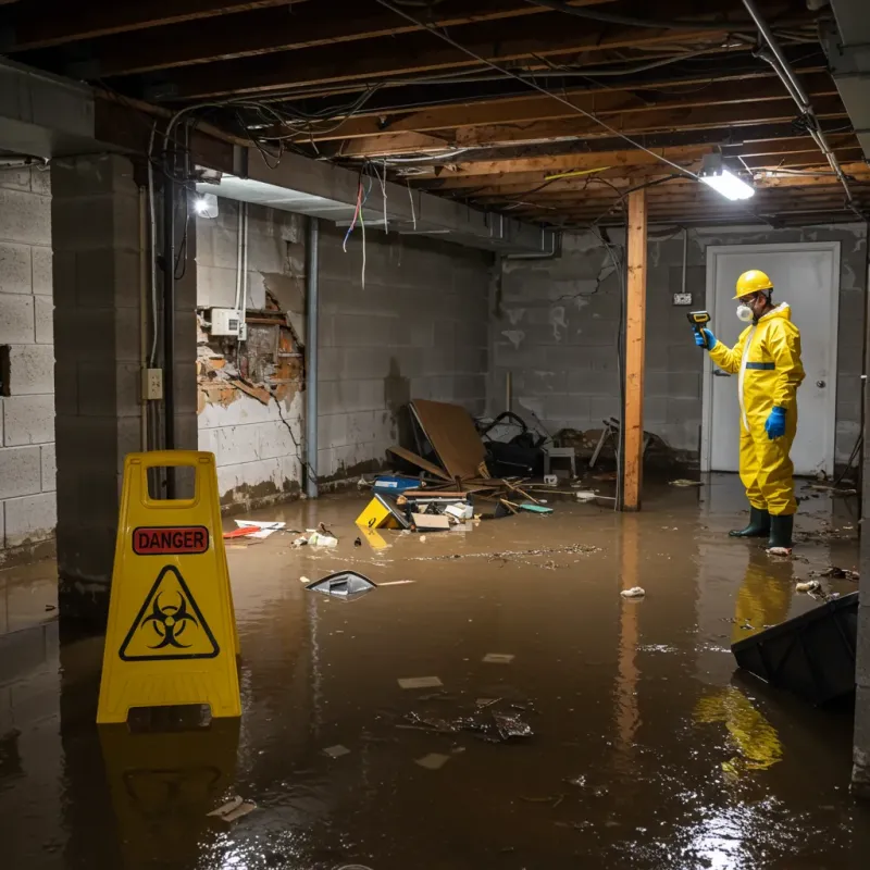 Flooded Basement Electrical Hazard in Draper, UT Property