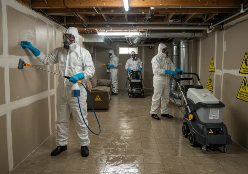 Basement Moisture Removal and Structural Drying process in Draper, UT